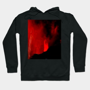 Digital collage, special processing. Red castle, where monster live. But not a monster, source of true love. Red and bright. Hoodie